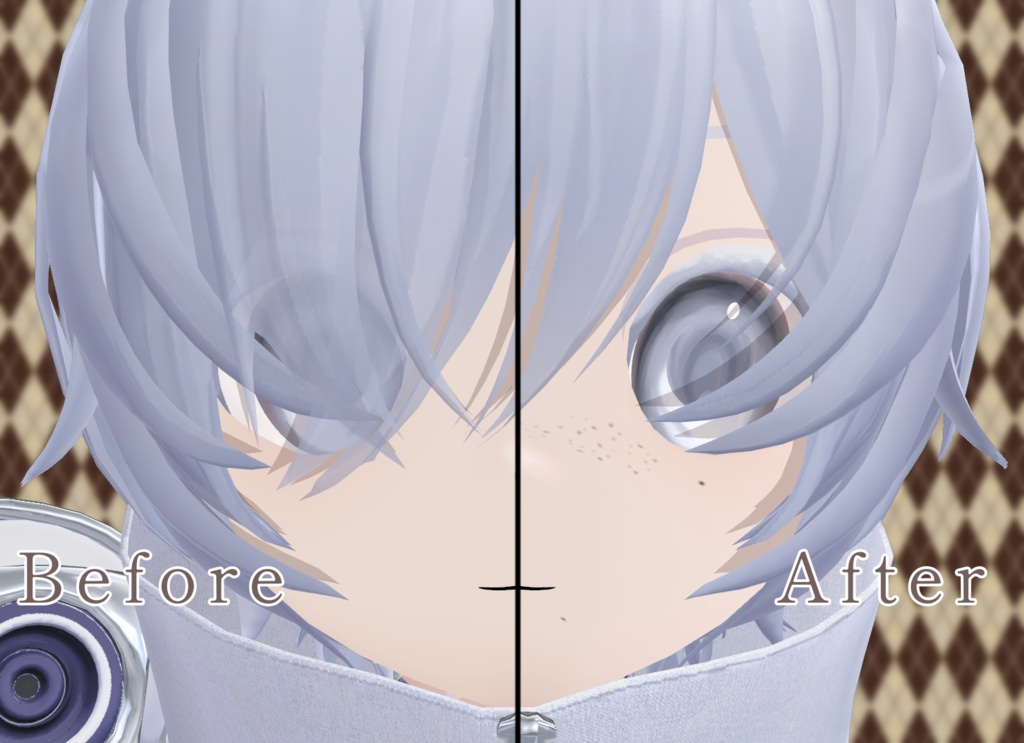 【52アバター対応】そばかす&ほくろ2種Texture