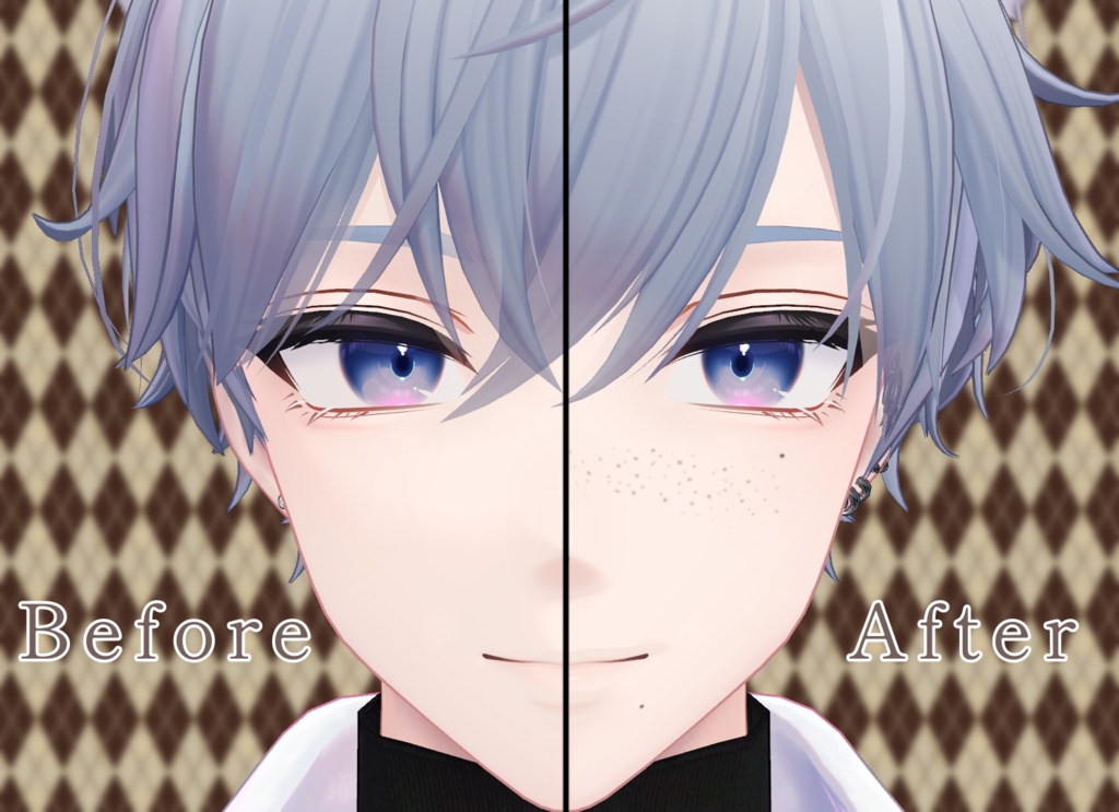 【51アバター対応】そばかす&ほくろ2種Texture