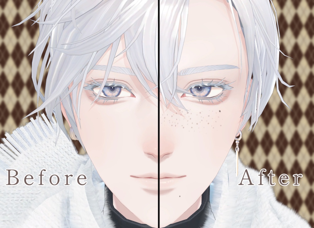 【32アバター対応】そばかす&ほくろ2種Texture