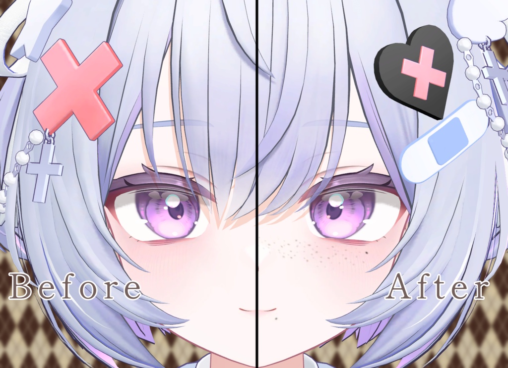 【33アバター対応】そばかす&ほくろ2種Texture