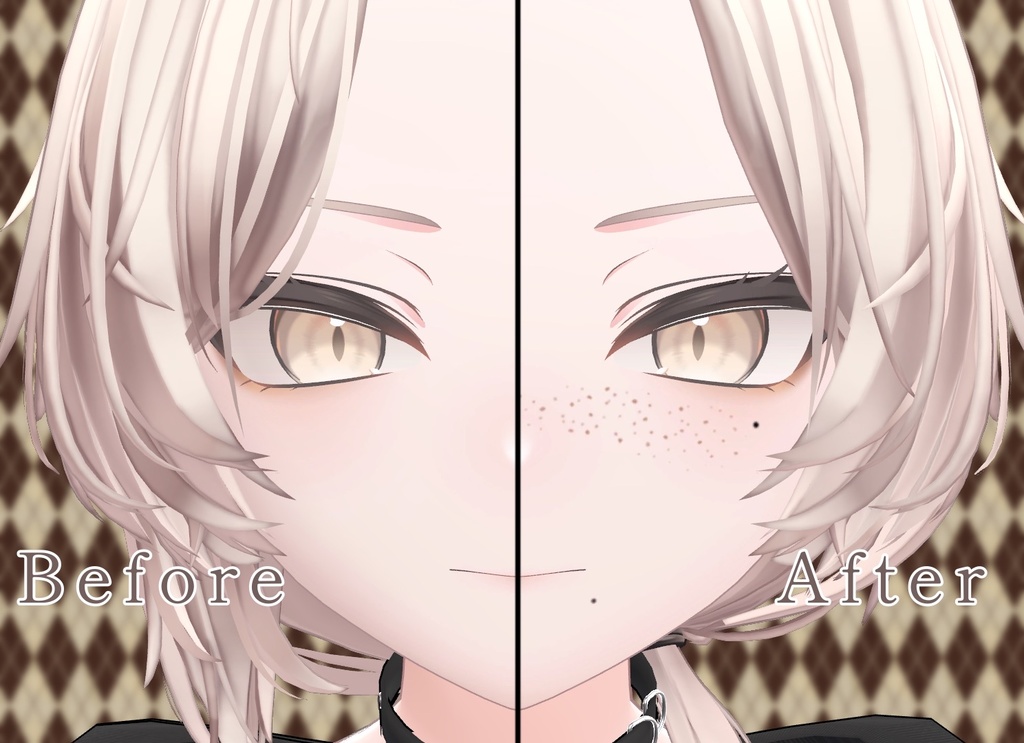 【18アバター対応】そばかす&ほくろ2種Texture