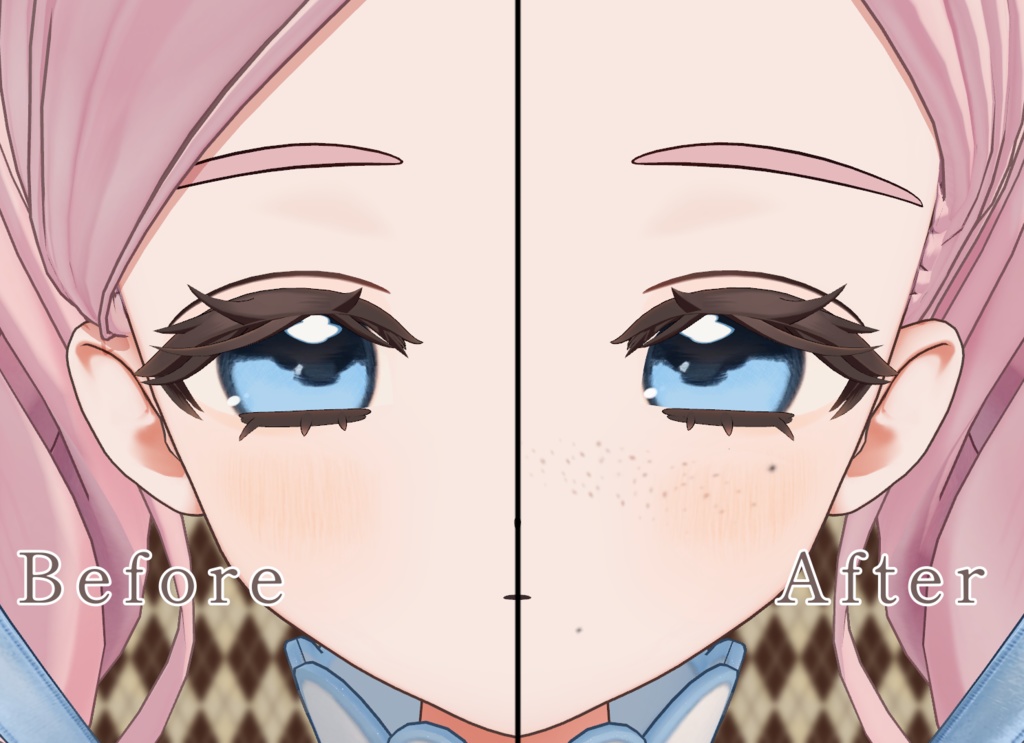 【26アバター対応】そばかす&ほくろ2種Texture
