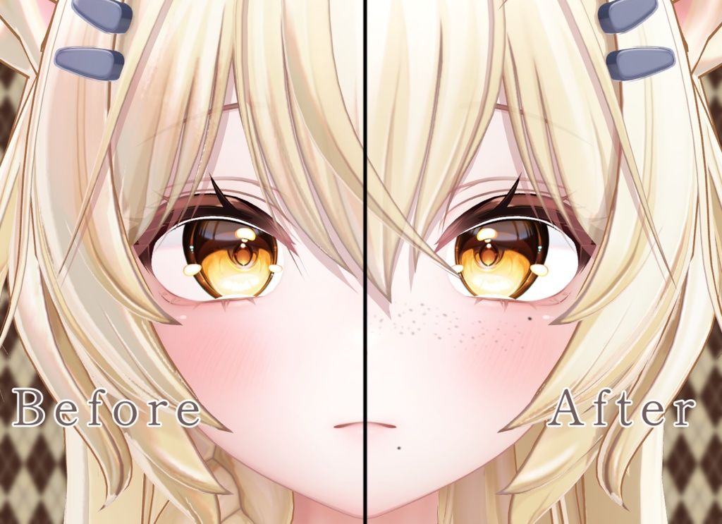 【22アバター対応】そばかす&ほくろ2種Texture