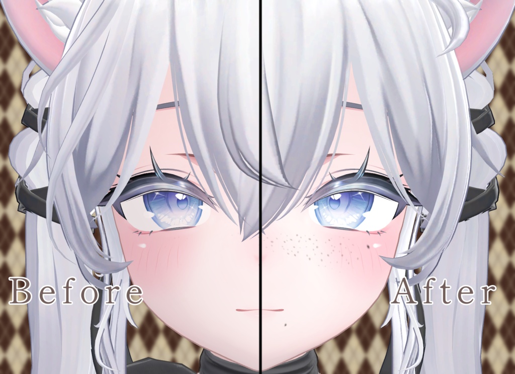 【37アバター対応】そばかす&ほくろ2種Texture