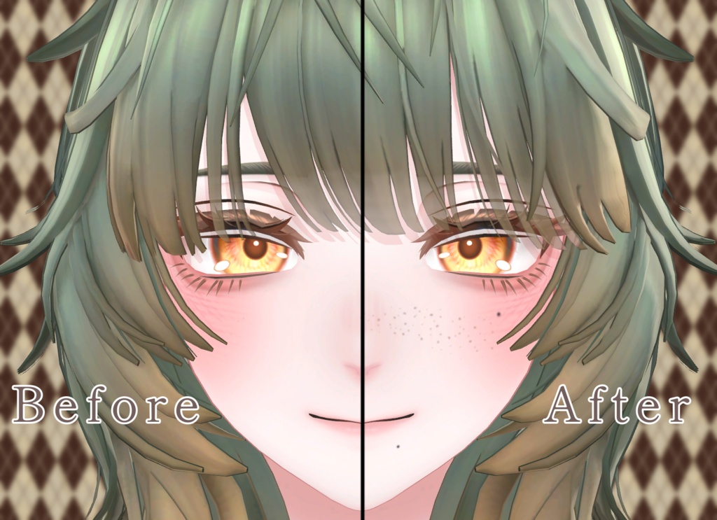 【26アバター対応】そばかす&ほくろ2種Texture
