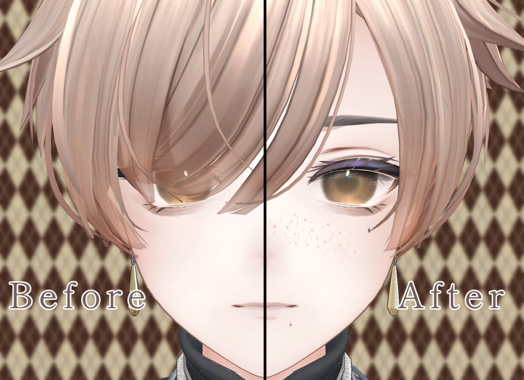 【22アバター対応】そばかす&ほくろ2種Texture