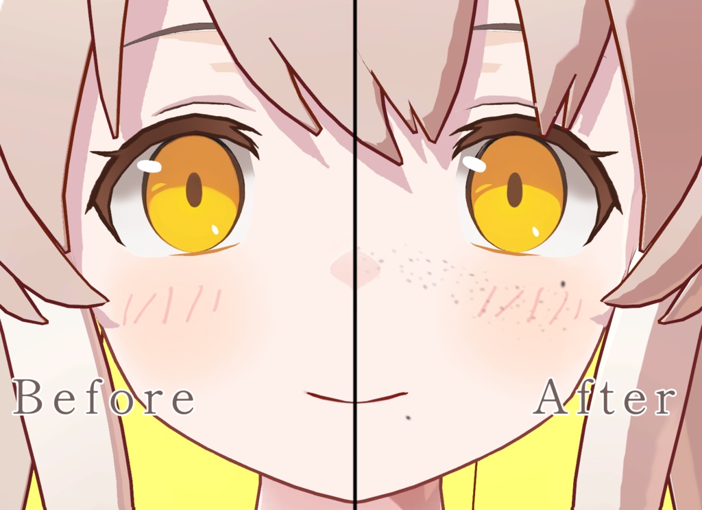 【50アバター対応】そばかす&ほくろ2種Texture
