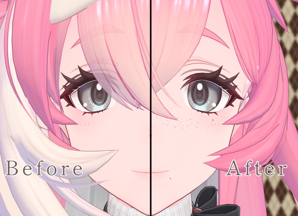 【42アバター対応】そばかす&ほくろ2種Texture