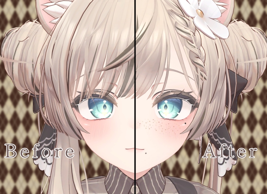 【18アバター対応】そばかす&ほくろ2種Texture