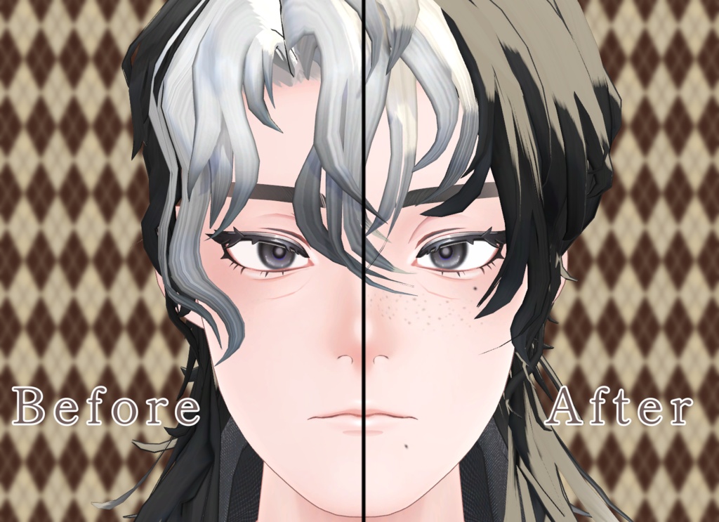 【42アバター対応】そばかす&ほくろ2種Texture