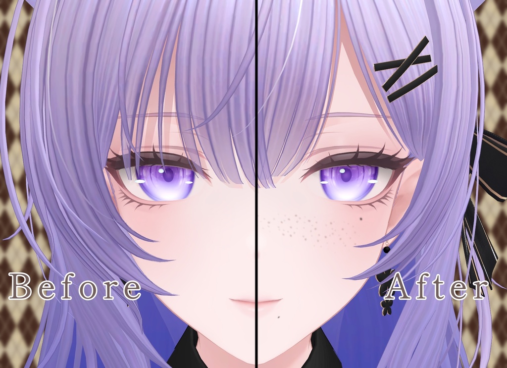 【36アバター対応】そばかす&ほくろ2種Texture