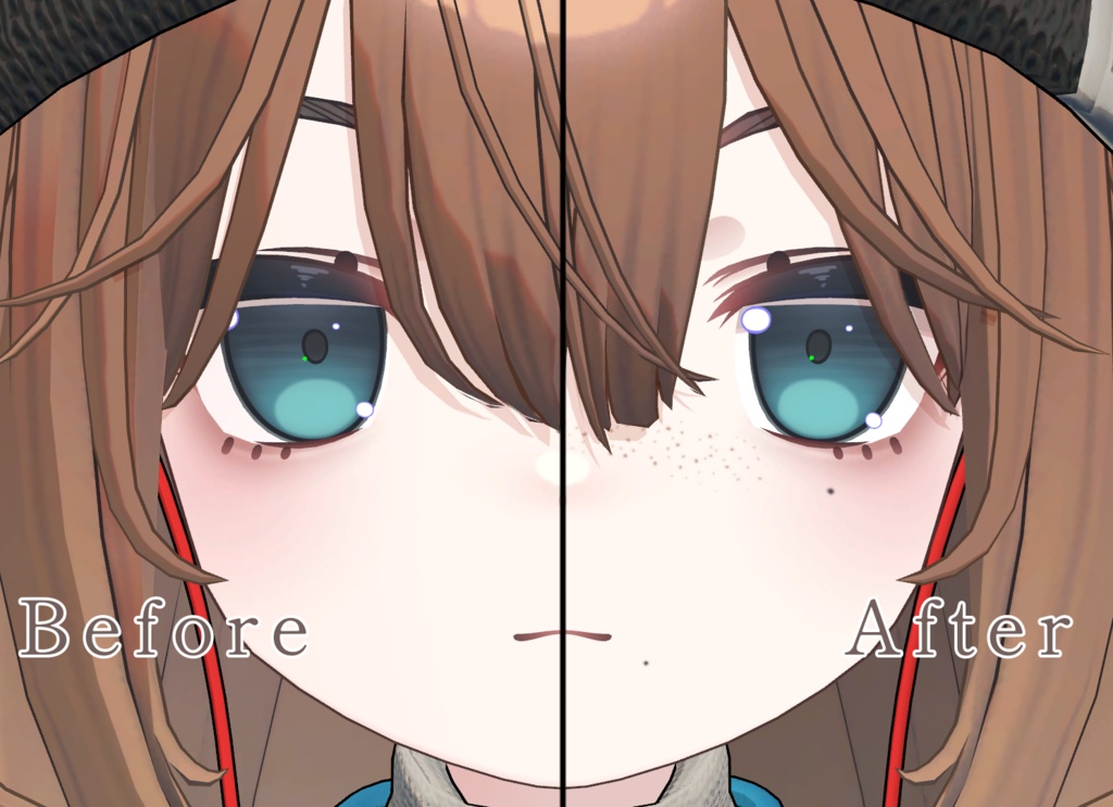 【45アバター対応】そばかす&ほくろ2種Texture