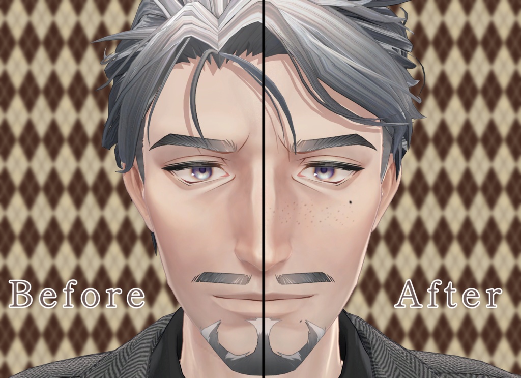 【22アバター対応】そばかす&ほくろ2種Texture