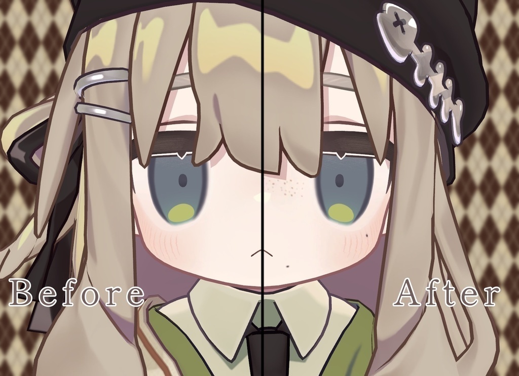 【18アバター対応】そばかす&ほくろ2種Texture