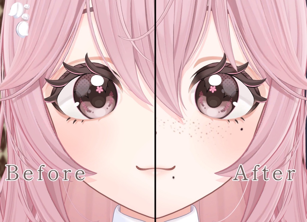 【18アバター対応】そばかす&ほくろ2種Texture