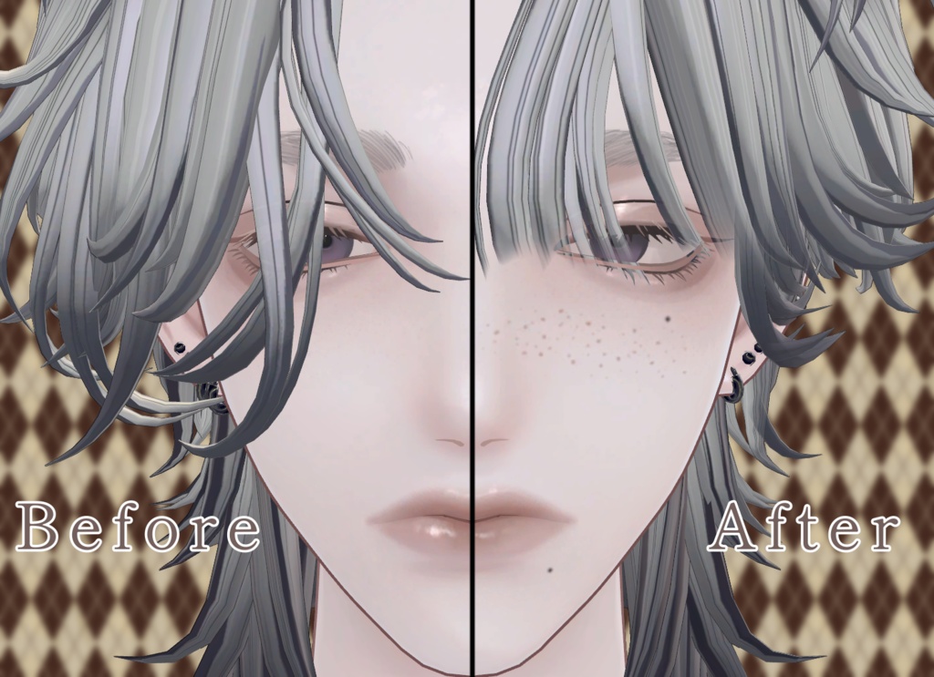 【49アバター対応】そばかす&ほくろ2種Texture