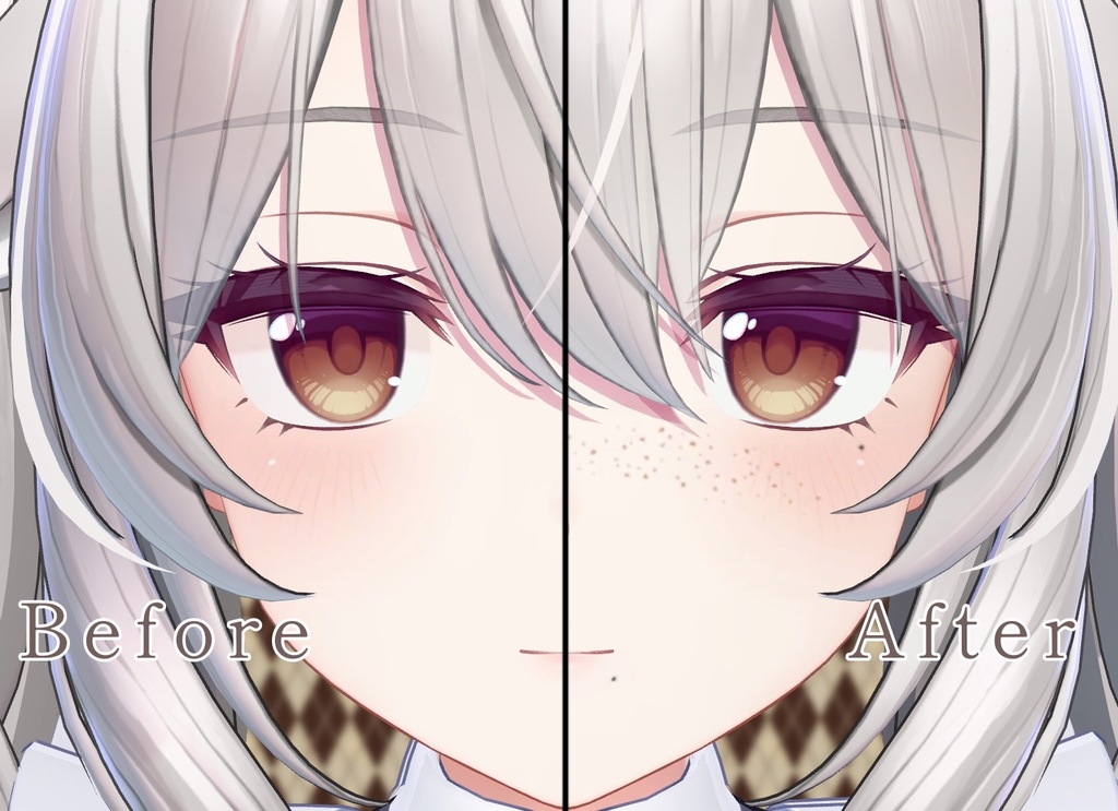 【18アバター対応】そばかす&ほくろ2種Texture