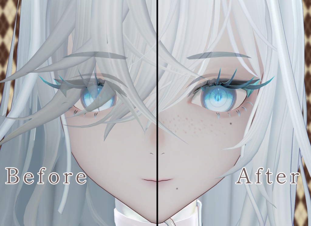 【47アバター対応】そばかす&ほくろ2種Texture