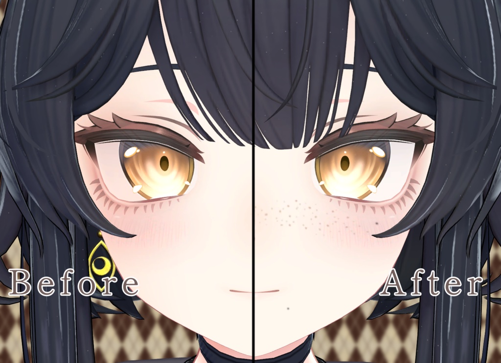 【18アバター対応】そばかす&ほくろ2種Texture