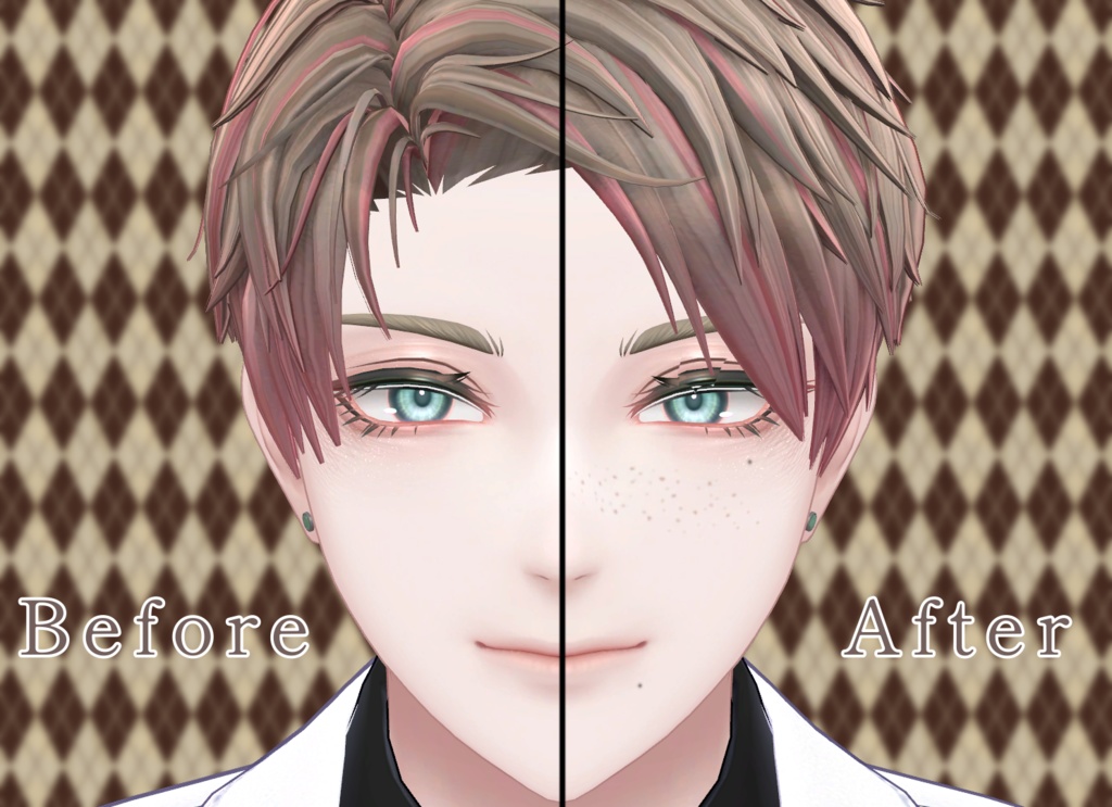 【22アバター対応】そばかす&ほくろ2種Texture