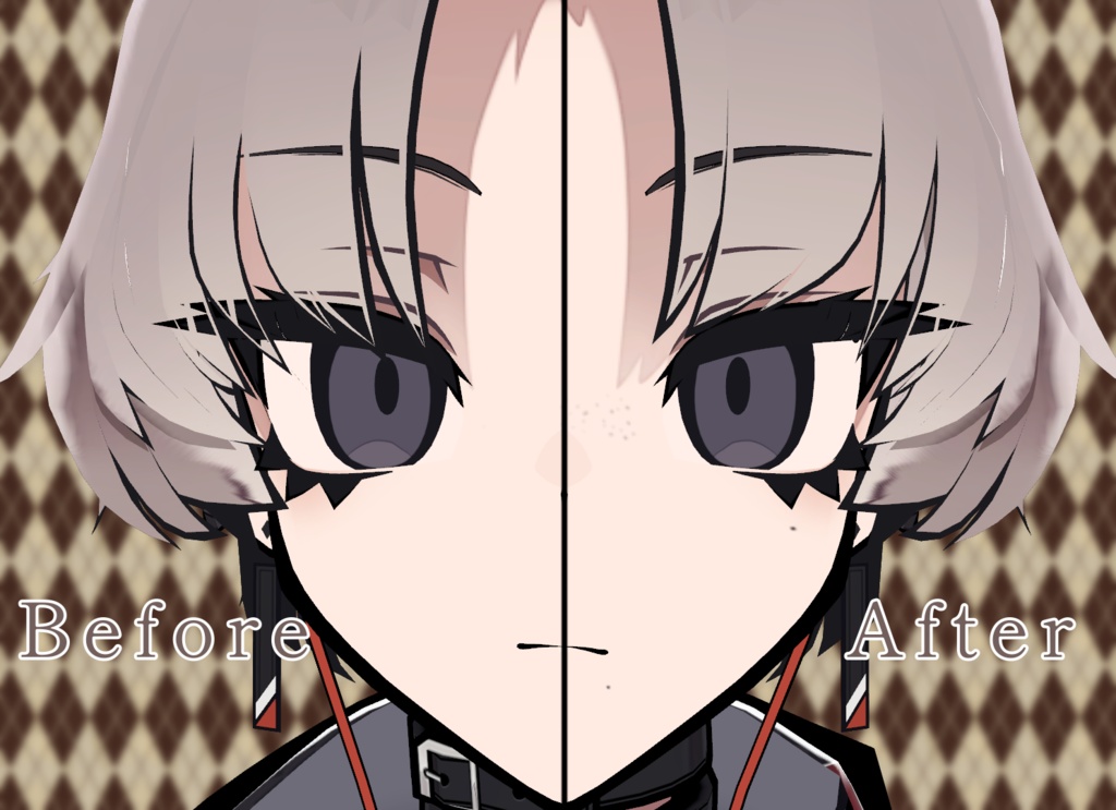 【42アバター対応】そばかす&ほくろ2種Texture