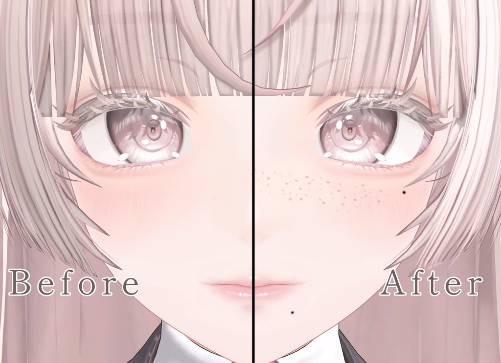 【18アバター対応】そばかす&ほくろ2種Texture