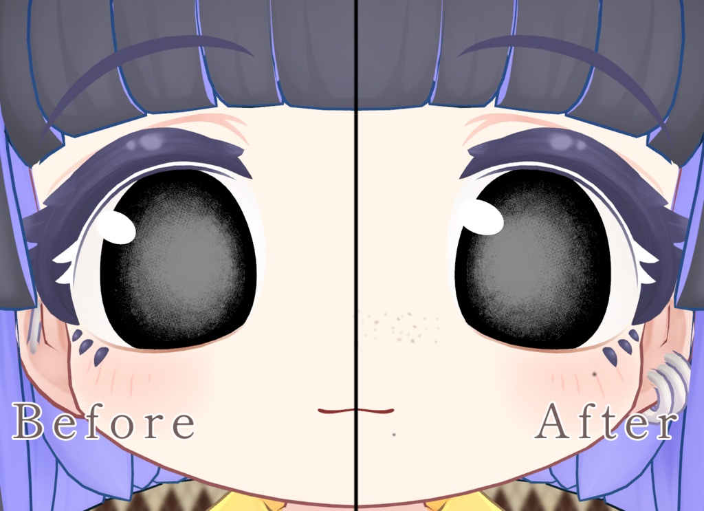 【32アバター対応】そばかす&ほくろ2種Texture