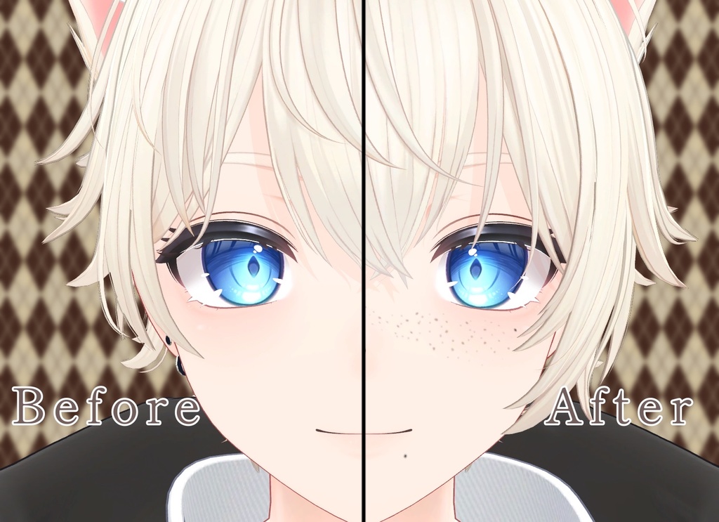 【18アバター対応】そばかす&ほくろ2種Texture