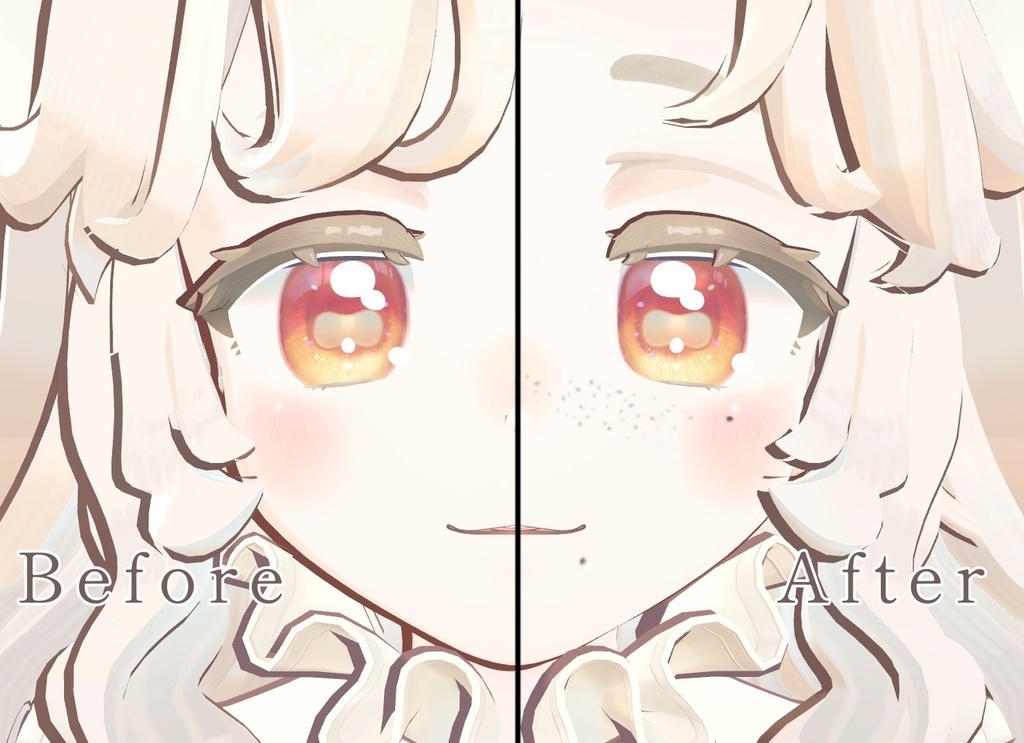 【18アバター対応】そばかす&ほくろ2種Texture