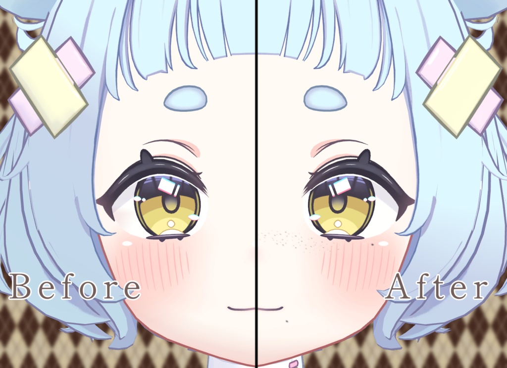 【42アバター対応】そばかす&ほくろ2種Texture