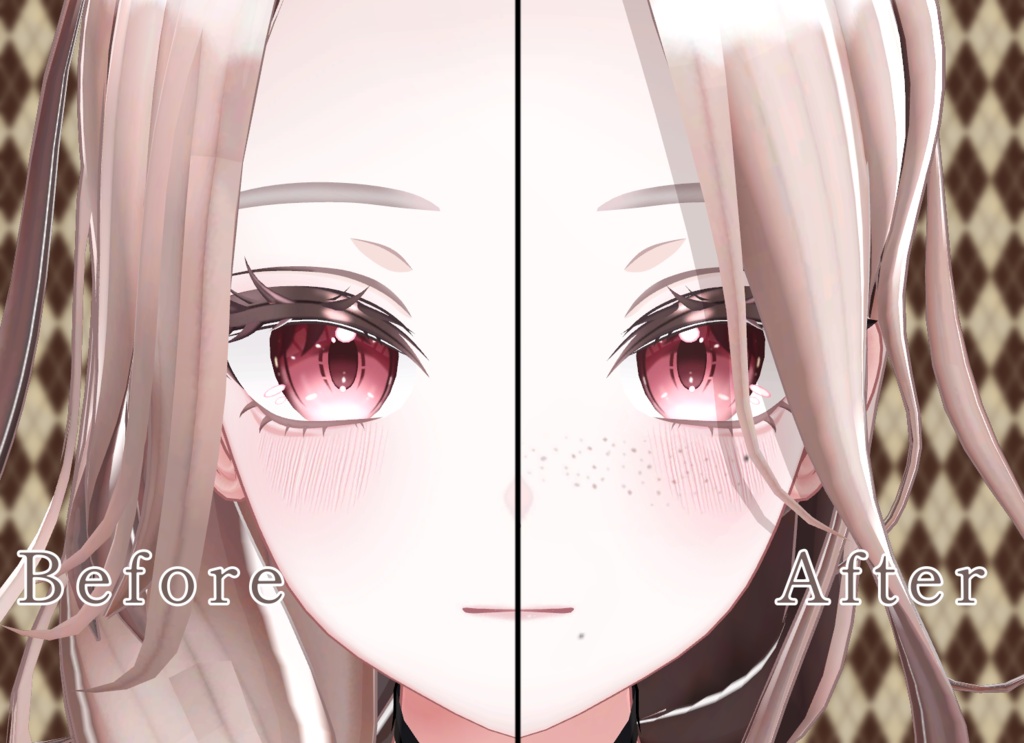 【27アバター対応】そばかす&ほくろ2種Texture