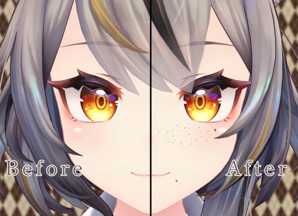 【49アバター対応】そばかす&ほくろ2種Texture