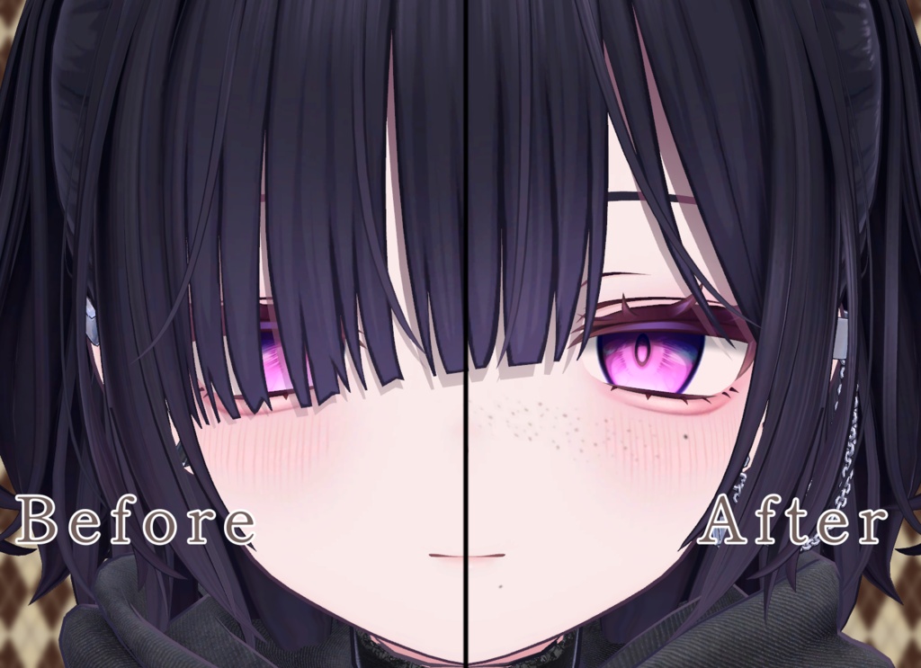 【32アバター対応】そばかす&ほくろ2種Texture