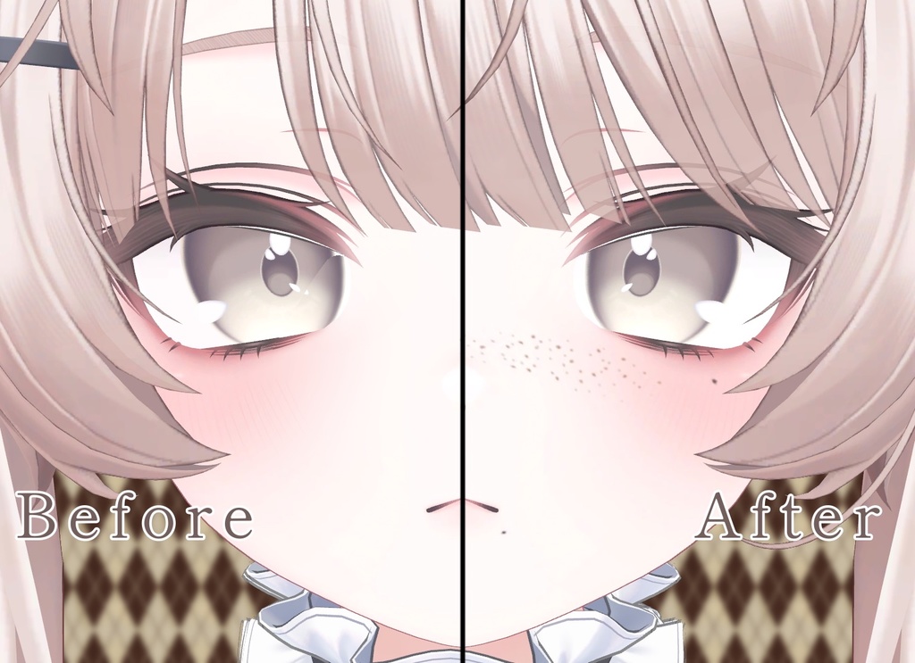 【18アバター対応】そばかす&ほくろ2種Texture