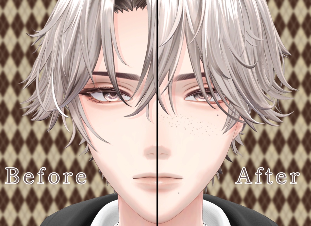 【47アバター対応】そばかす&ほくろ2種Texture