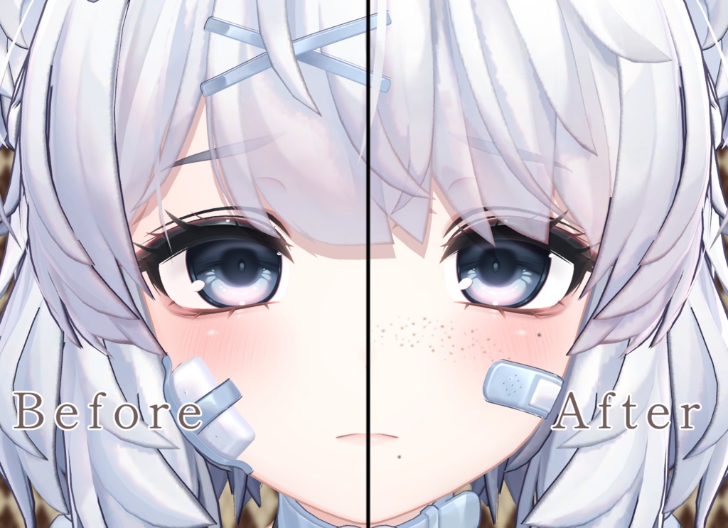 【18アバター対応】そばかす&ほくろ2種Texture