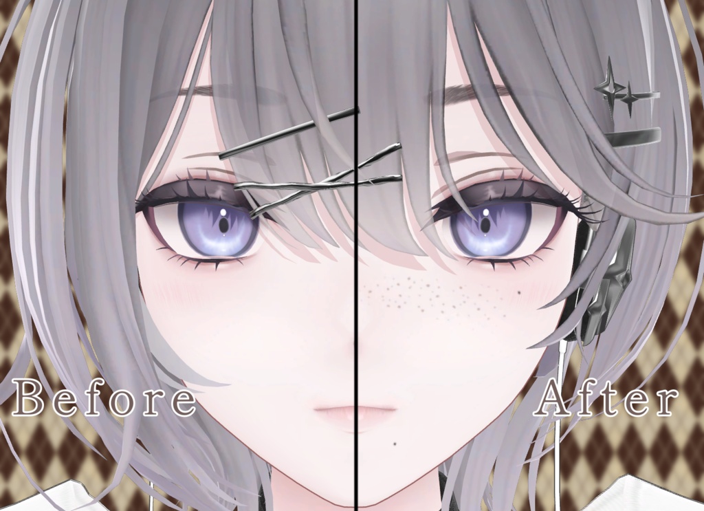 【29アバター対応】そばかす&ほくろ2種Texture