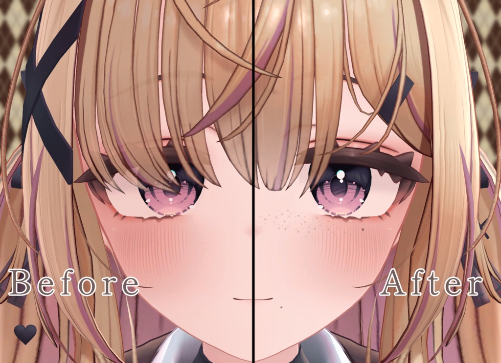 【45アバター対応】そばかす&ほくろ2種Texture