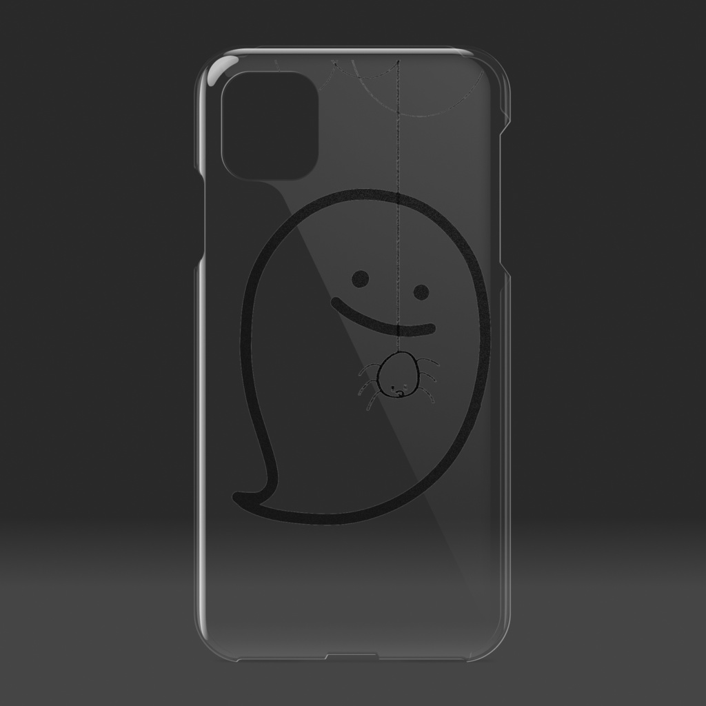 おばけとクモの仲良しiPhoneケース