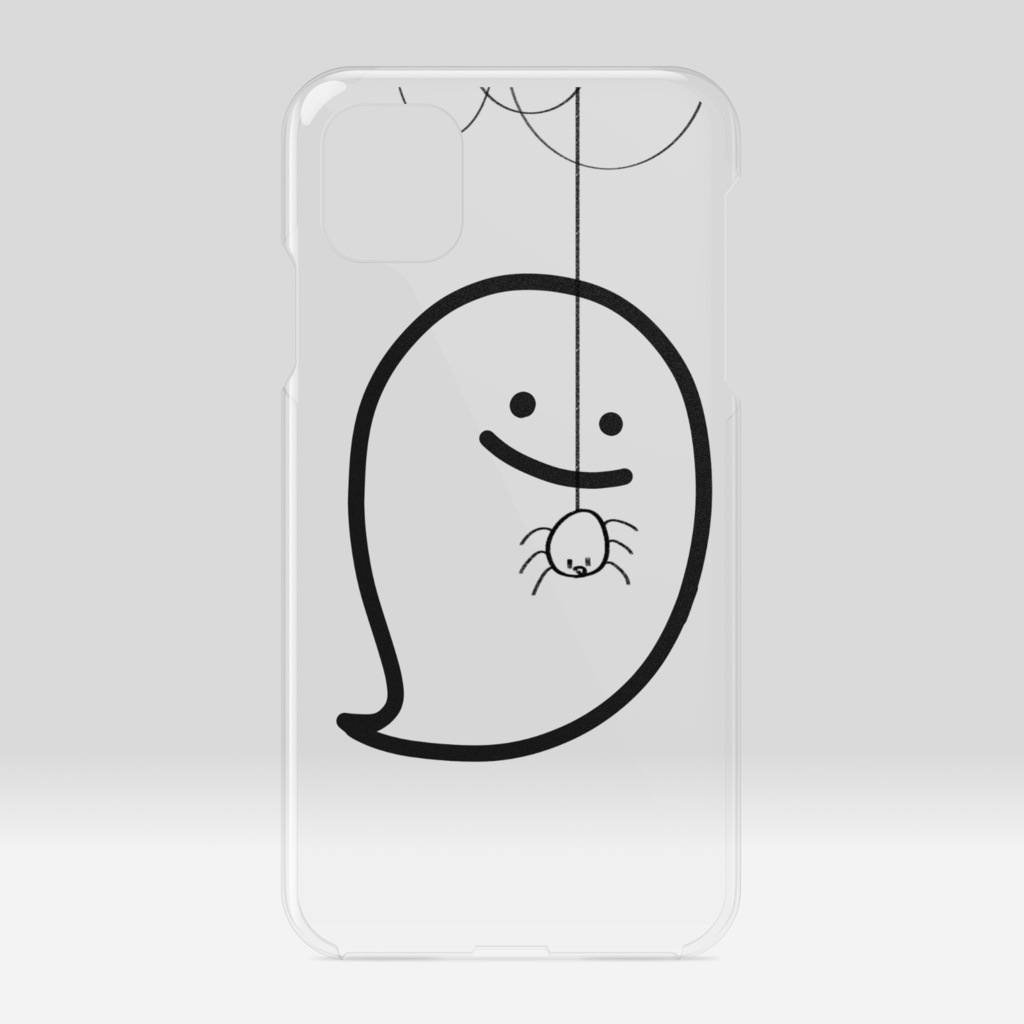 おばけとクモの仲良しiPhoneケース