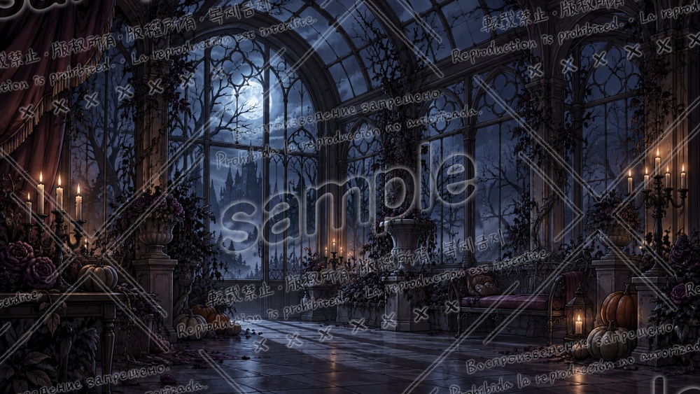 【配信用背景】ハロウィン背景画像素材5点