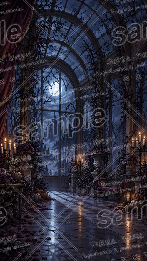【縦型配信用背景】ハロウィン背景画像素材5点