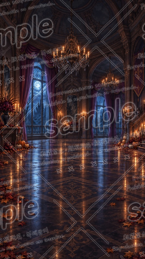 【縦型配信用背景】ハロウィン背景画像素材5点