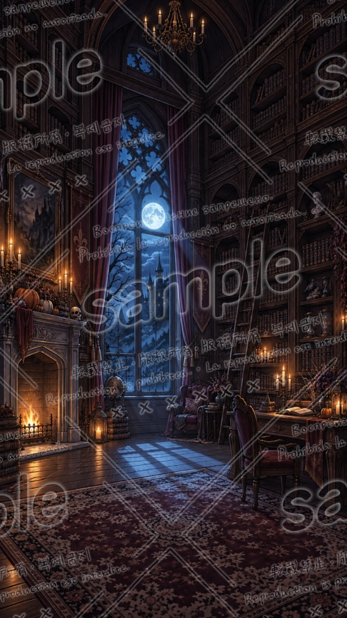【縦型配信用背景】ハロウィン背景画像素材5点