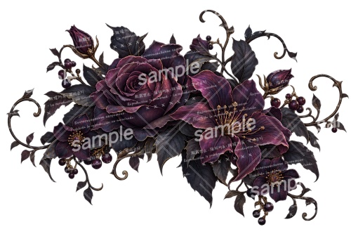 【配信やイラスト背景にも!】ゴシック調ハロウィン素材10点