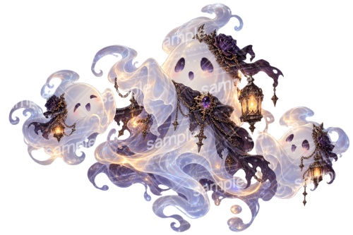 【配信やイラスト背景にも!】ゴシック調ハロウィン素材10点