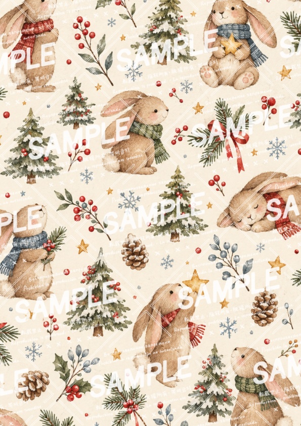 クリスマスに使えるデジタルペーパー素材10点