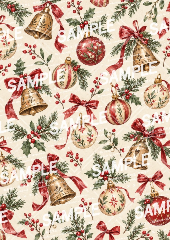 クリスマスに使えるデジタルペーパー素材10点