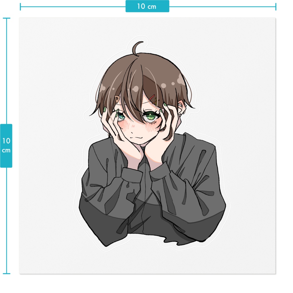 真っ赤なほっぺ ステッカー