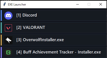 EXE Launcher Pro(4ボタン・アイコン表示・F11小型)